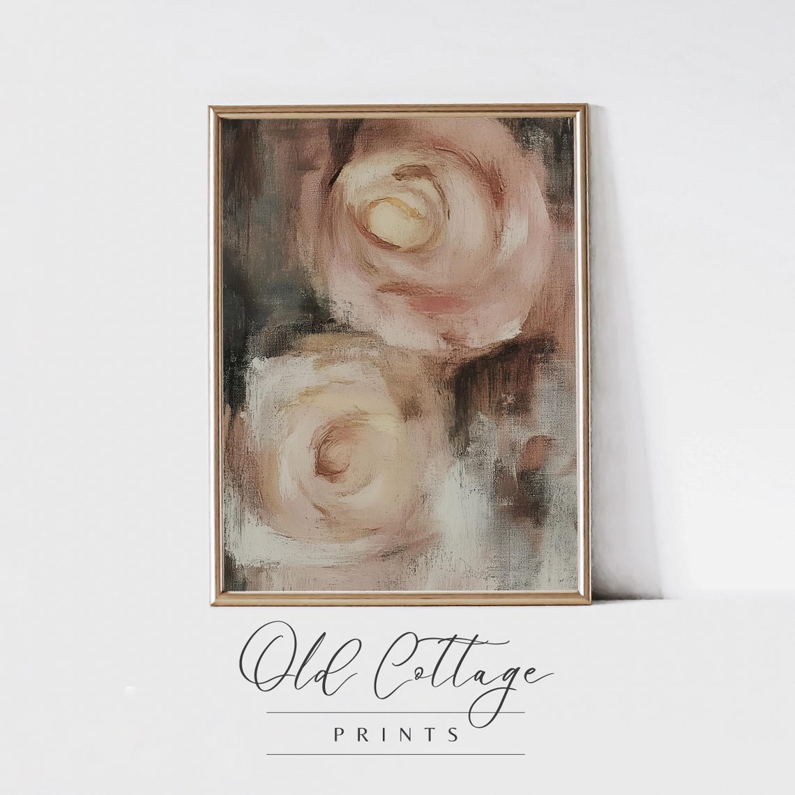 Dreamy Abstract Blush Roses In Soft Muted Pink Floral Tones Poster