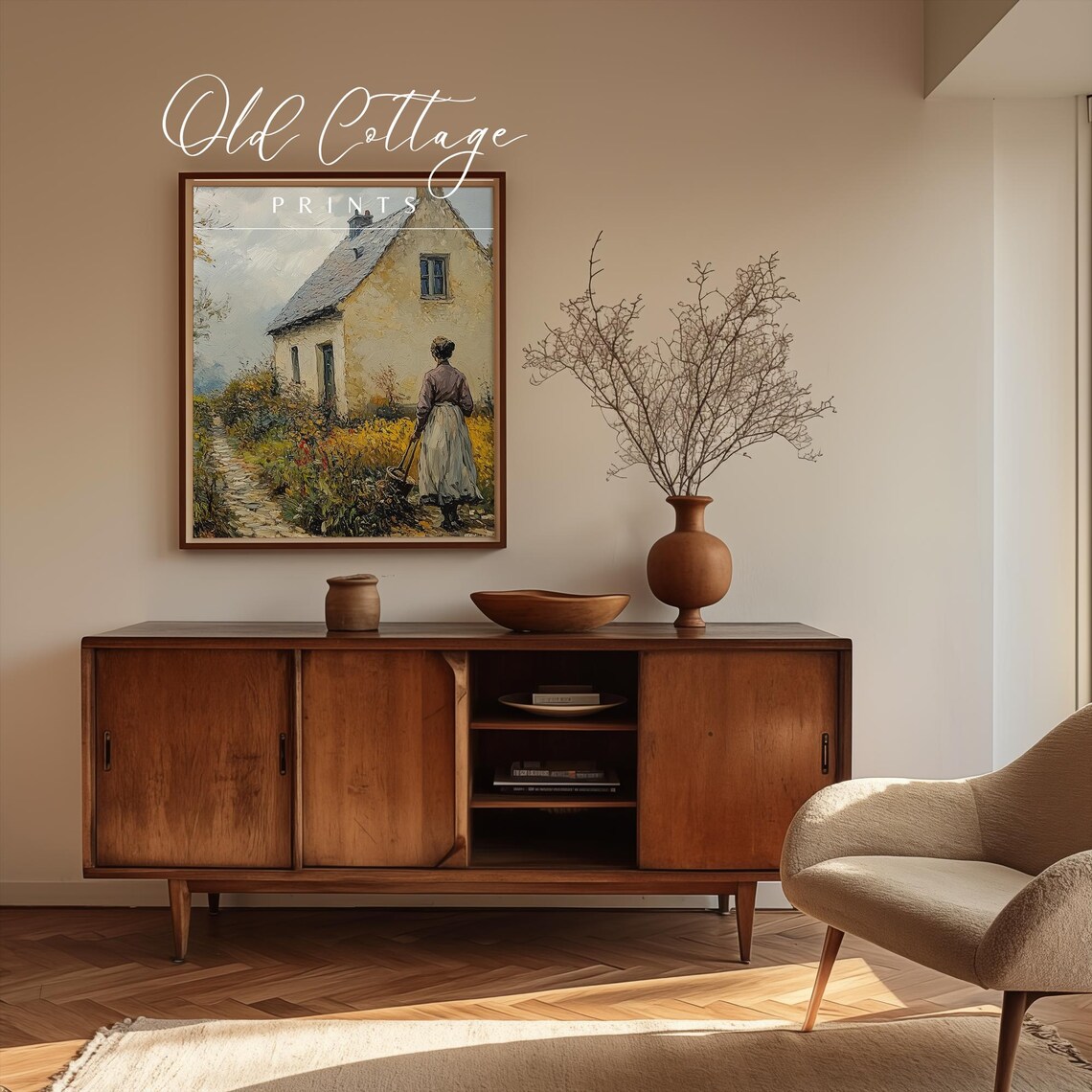 Expected Arrival Vintage Rustic Autumn Garden Scene - Image 3