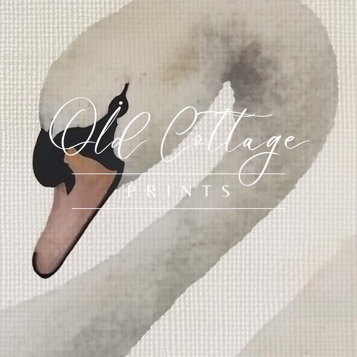 Graceful White Swan Soft Watercolor Bird Portrait Serene Art Poster - Image 2