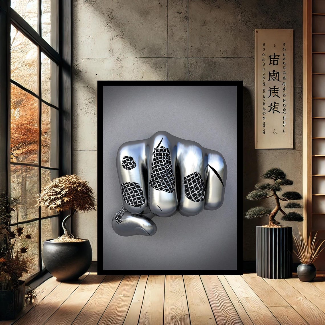 Metallic Punch Home Decor Canvas Wall Art Modern Print Abstract For