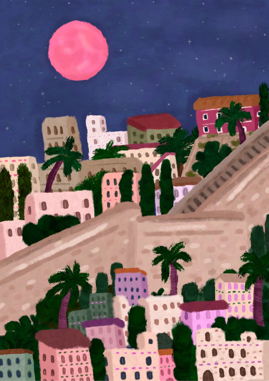 Ibiza Old Retro City Travel Poster - Image 3
