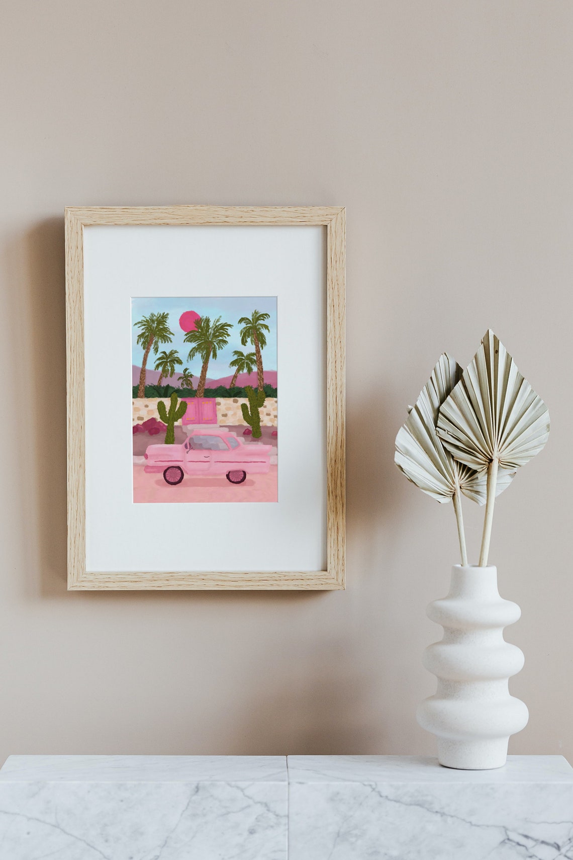 Palm Springs Travel Poster, Retro Car Art Print - Image 5