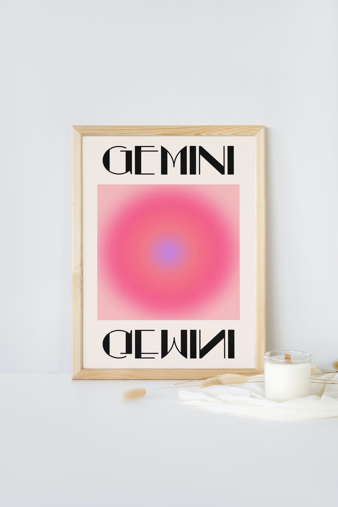 Gemini Zodiac Art Print, Preppy Horoscope Gift