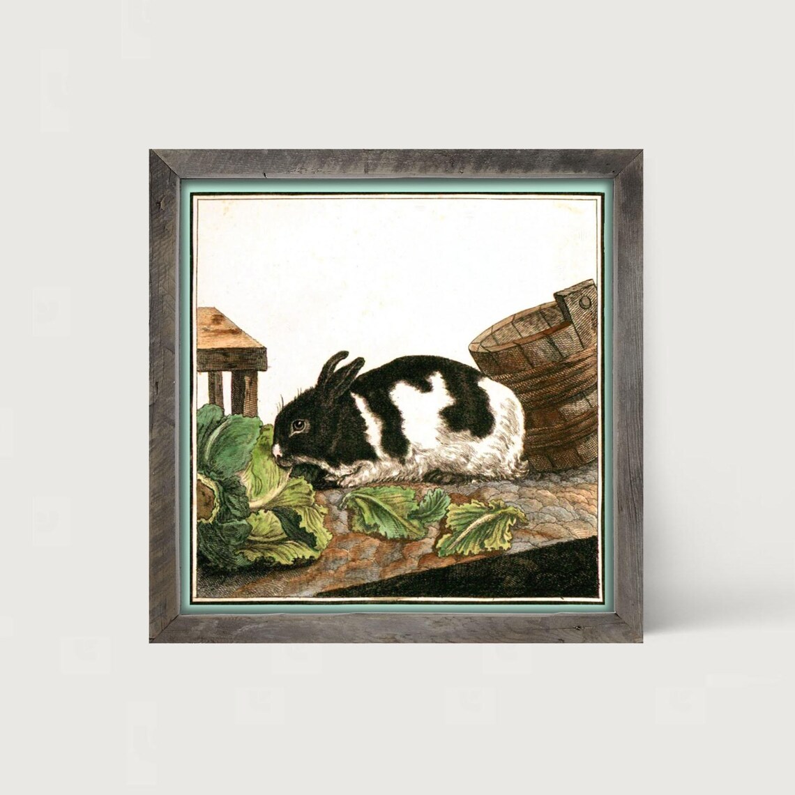 Vintage Bunny Hare Art Print, Vintage Home Decor - Image 4