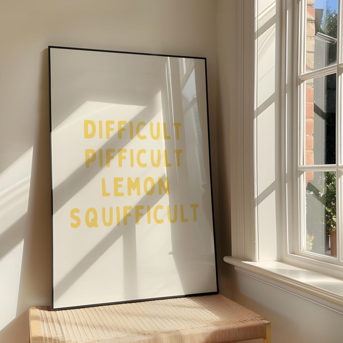 Difficult Pifficult Lemon Squifficult Funny Quote Kitchen Poster