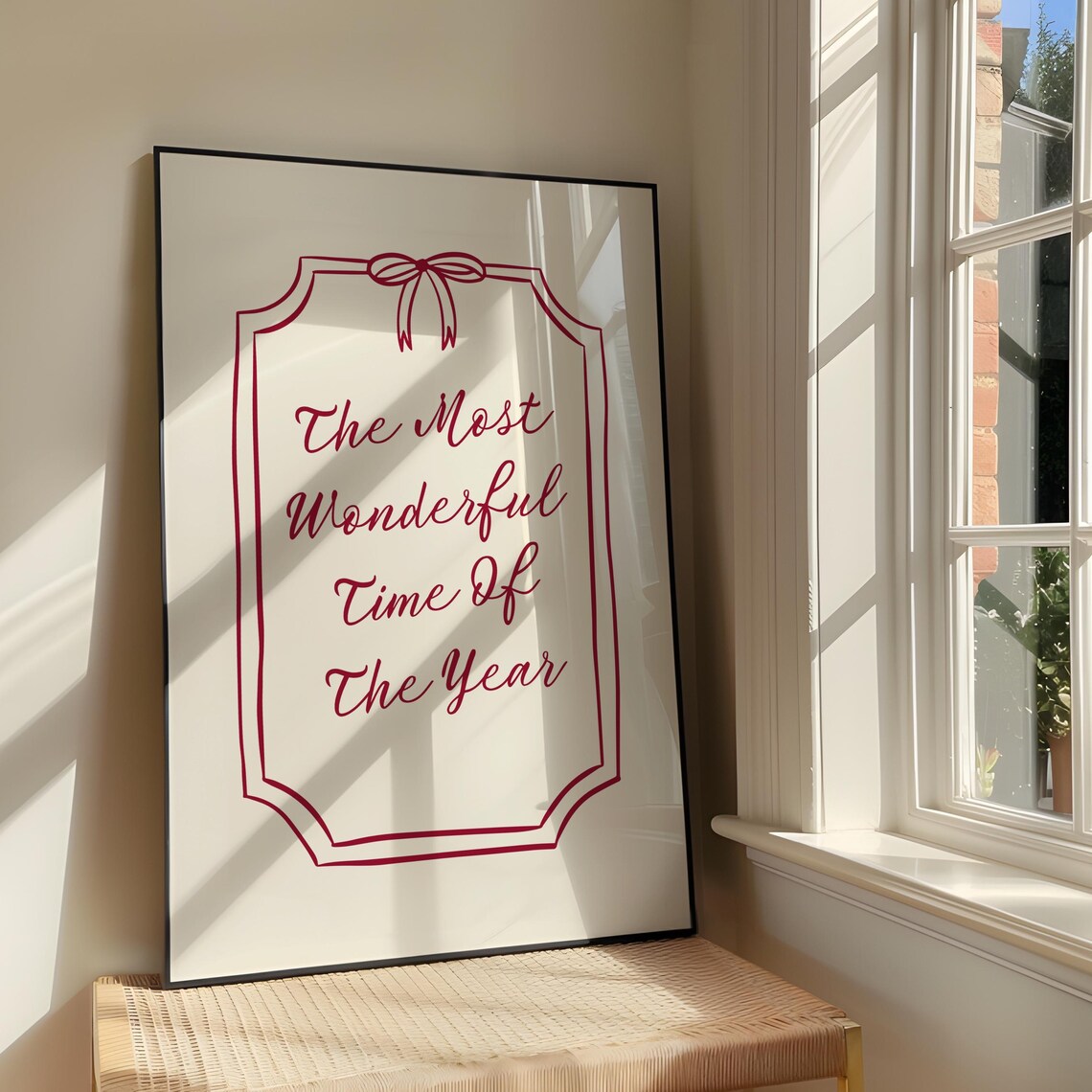 The Most Wonderful Time Of The Year Festive Christmas Quote Poster