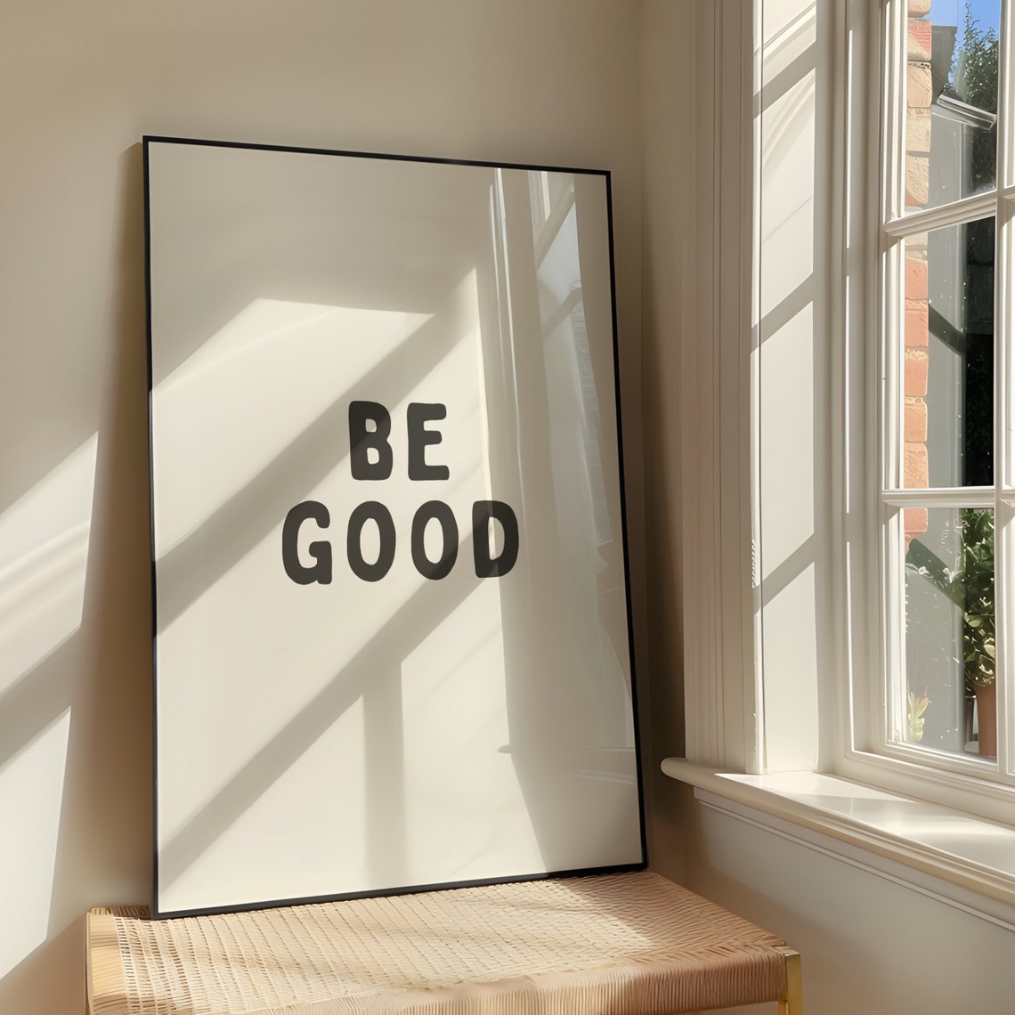Be Good Minimalist Black Typography Simple Positive Quote Poster