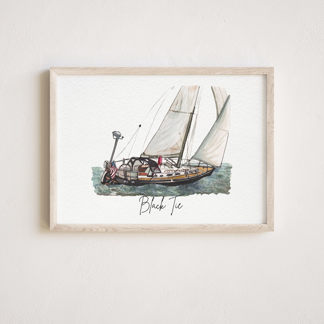 Custom Boat Watercolor Portrait, Personalized Gift