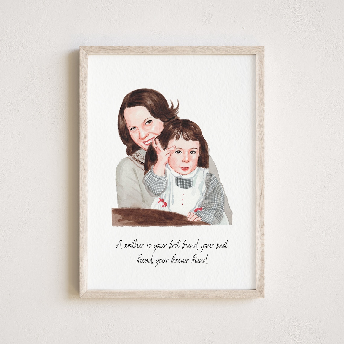 Custom Family Portrait Art Print, Gift for Mom - Image 2