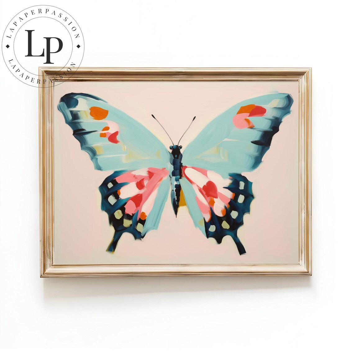 Colorful Butterflies Art Print, Girls Room Decor
