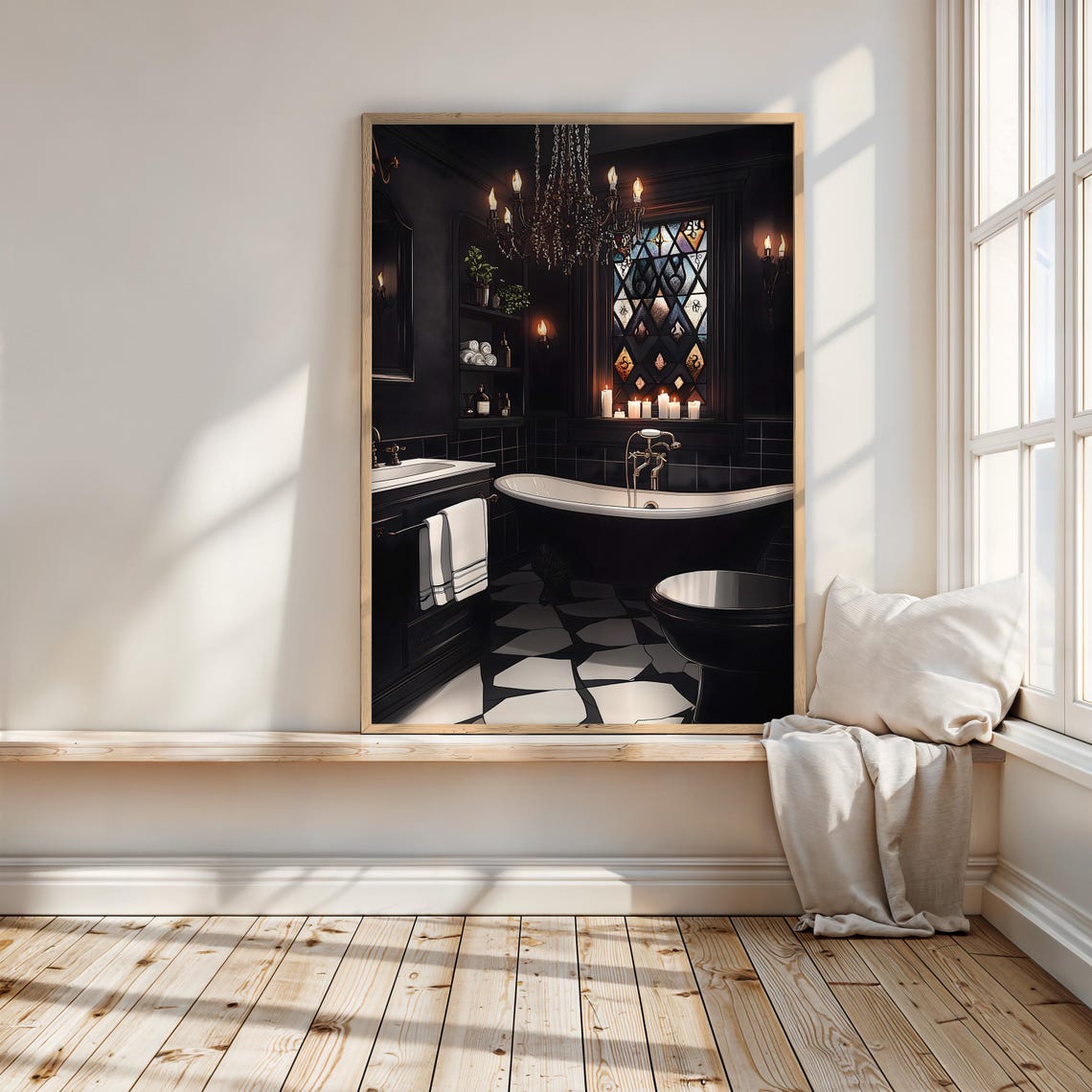 Gothic Bathroom Print Whimsigoth Decor Bathroom Wall Art Dark Academia Gothic Home Decor Art Poster Print Wall Decor - Image 4