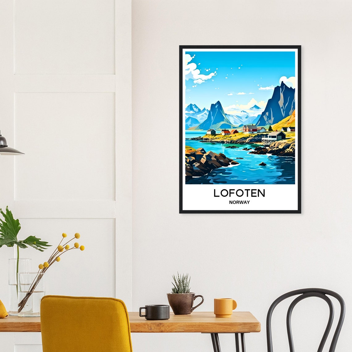 Lofoten Travel Poster Lofoten Travel Print Lofoten Norway Print Lofoten Travel Gift Lofoten Art Gift Lofoten Wall Art Norway Art Print - Image 2