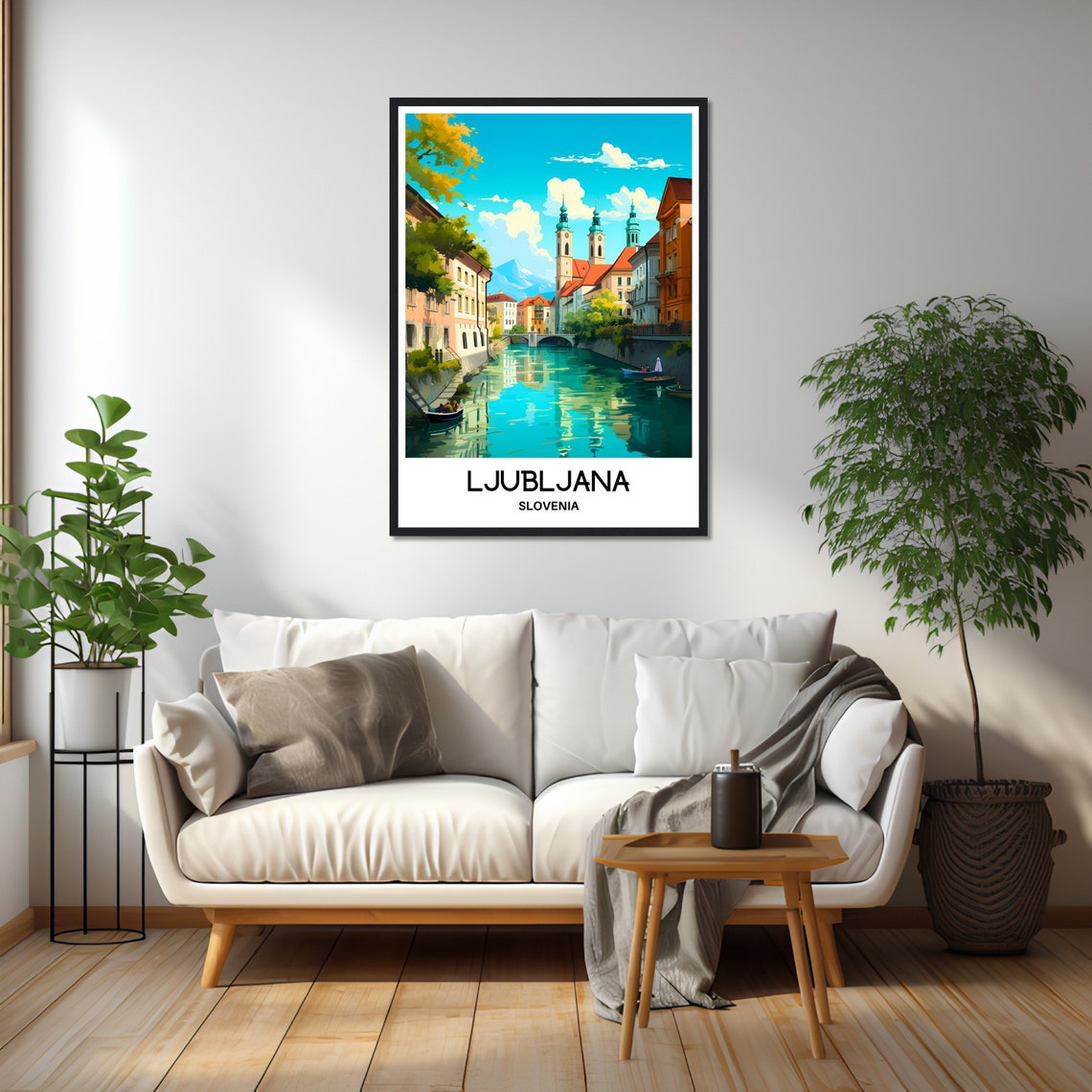 Ljubljana Travel Print Ljubljana Poster Slovenian Art Print Slovenia Lover Gift Wall Hanging Home Office Decor Ljubljana City Illustration - Image 2