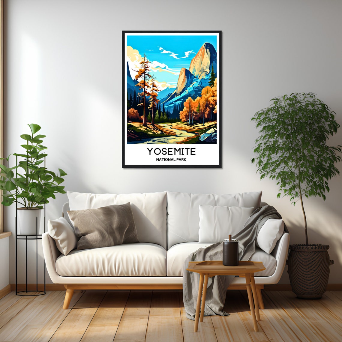 Yosemite Travel Poster Yosemite Travel Print Yosemite Art Print Yosemite Wall Art Yosemite Travel Gift Yosemite National Park Print Art - Image 3