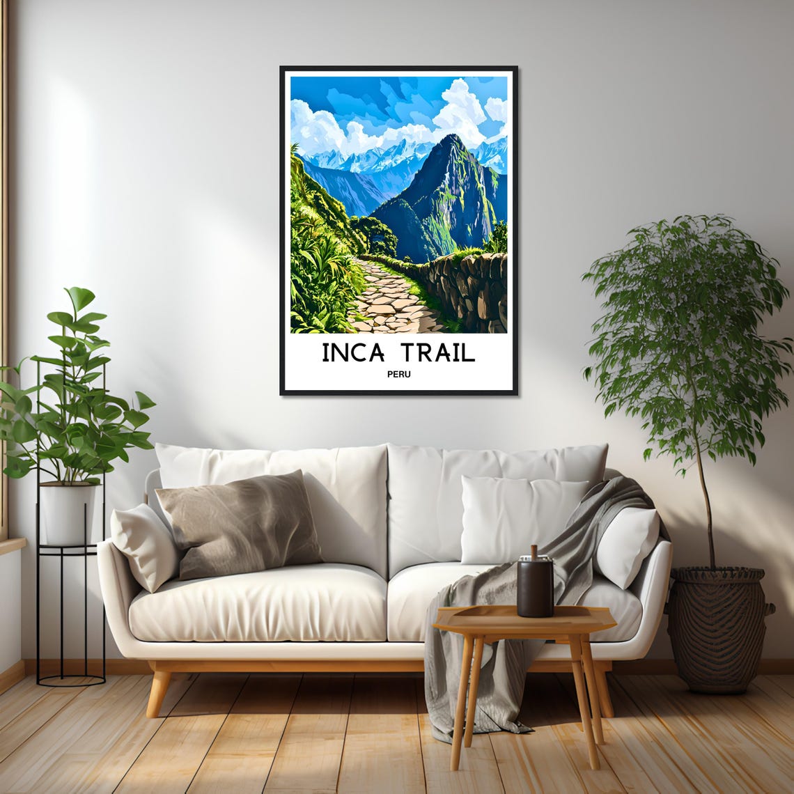 Inca Trail Peru Stone Path Andes Mountain View Travel Poster - Image 2