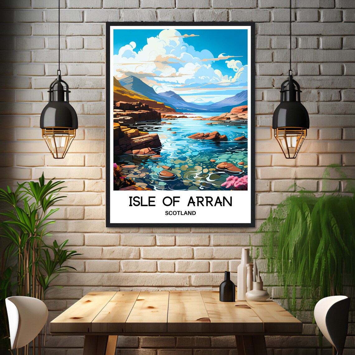 Isle Of Arran Travel Print Isle Of Arran Poster Scottish Art Print Scotland Lover Gift Wall Hanging Home Decor Isle Of Arran Illustration - Image 3
