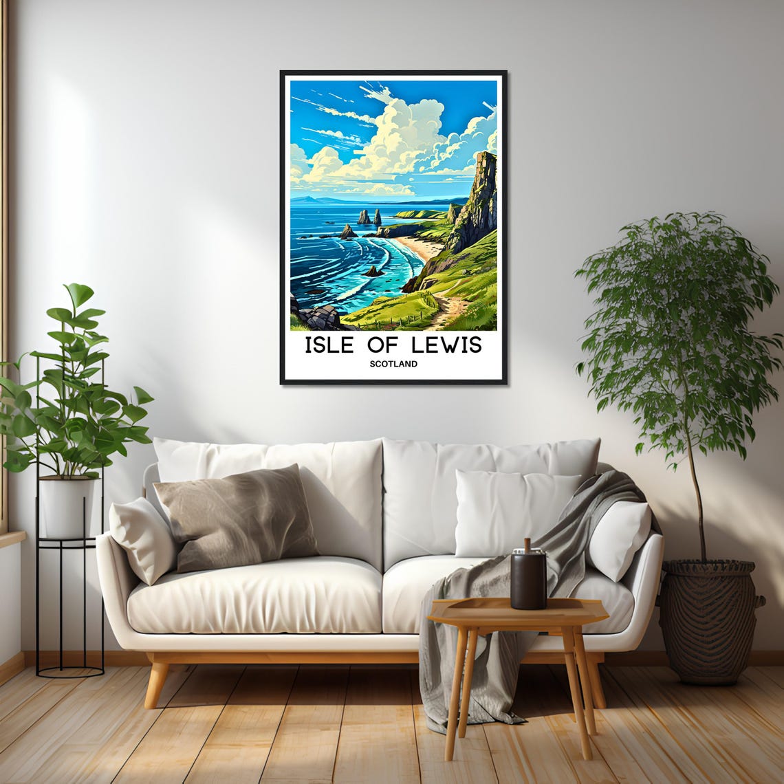 Isle Of Lewis Travel Print Isle Of Lewis Poster Scottish Art Print Scotland Lover Gift Wall Hanging Home Decor Isle Of Lewis Illustration - Image 3