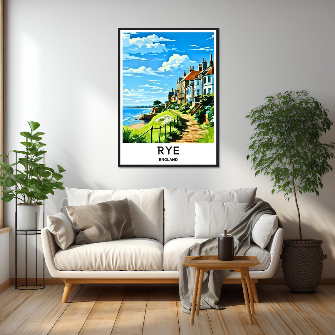 Rye England Charming Coastal Town Footpath by the Sea Poster - Image 2