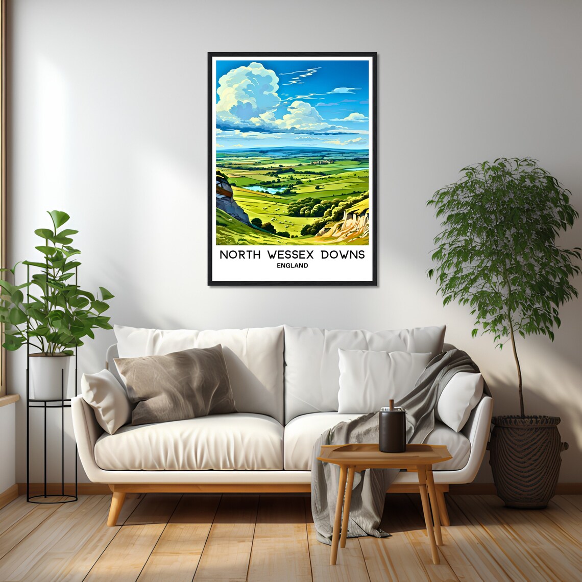 North Wessex Downs Rolling Green Hills England Travel Poster - Image 2