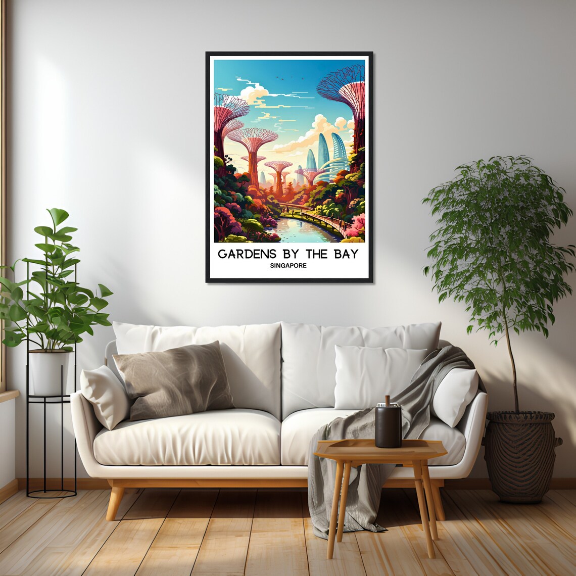 Gardens By The Bay Singapore Supertree Grove Warm Sunset Poster - Image 2