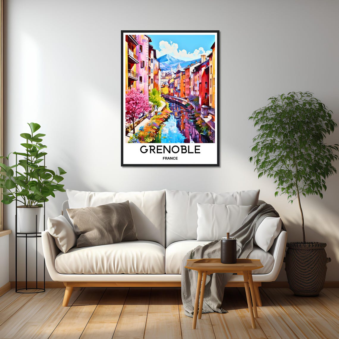 Grenoble Travel Print Grenoble Poster French Art Print France Lover Gift Wall Hanging Art Home Office Desk Decor Grenoble City Illustration - Image 2