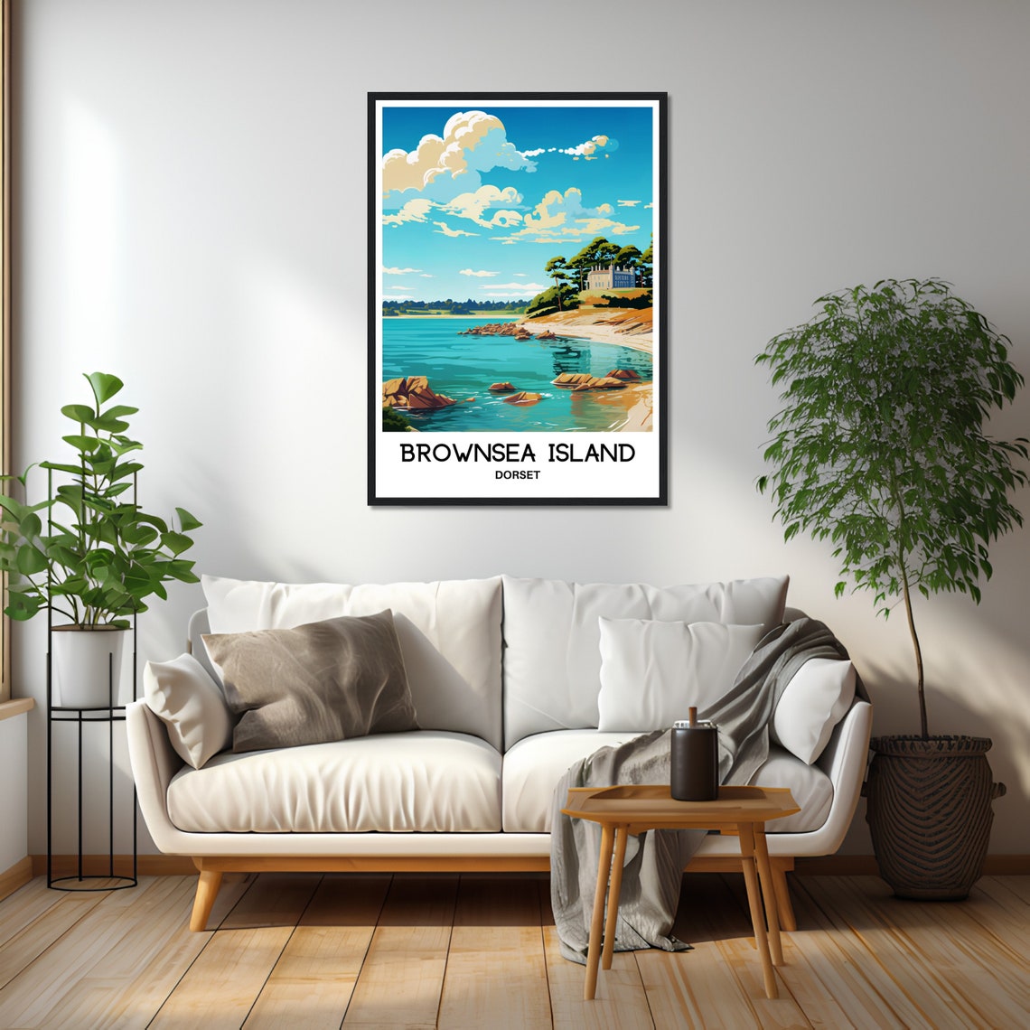 Brownsea Island Dorset Coastal Bay Turquoise Water Travel Poster - Image 2