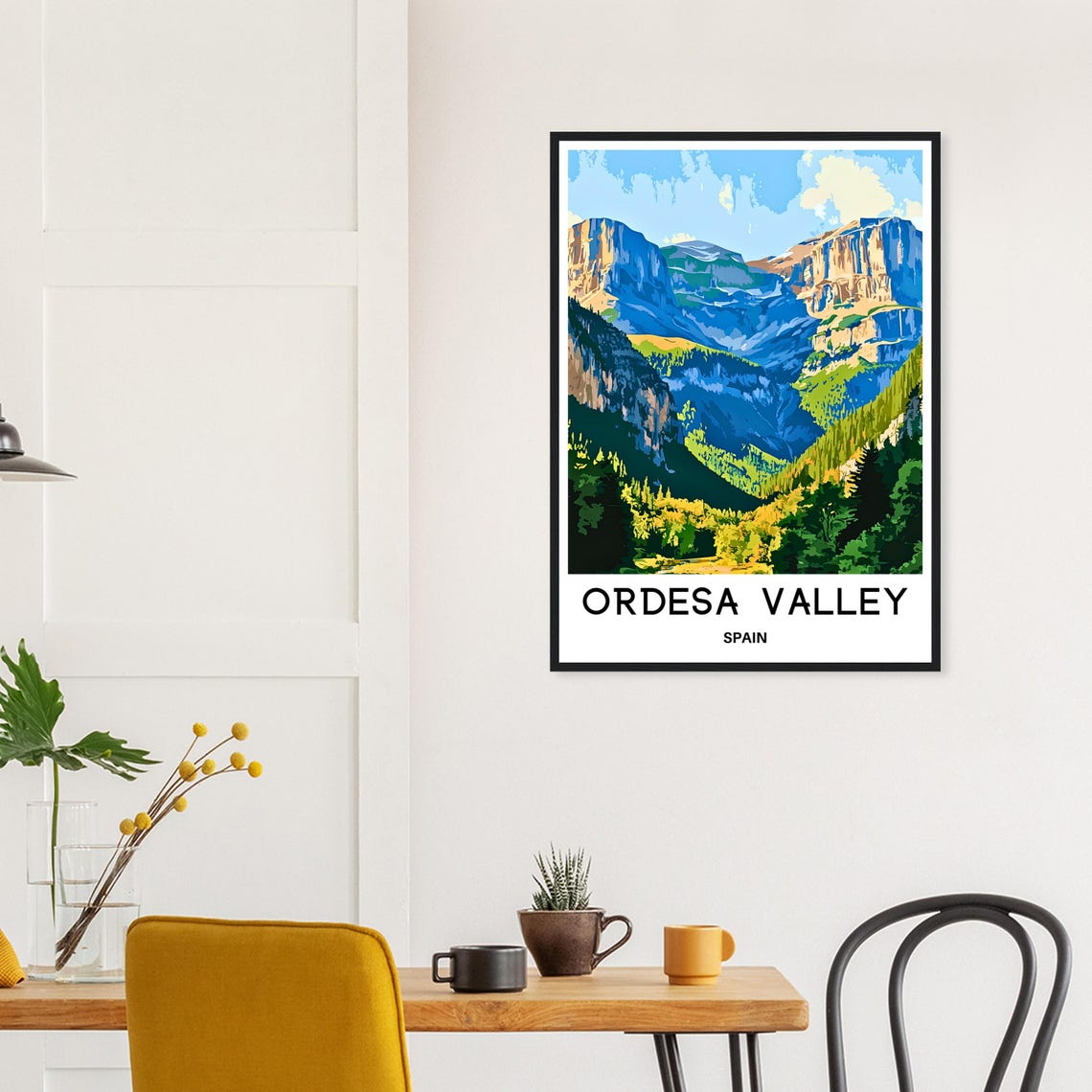 Ordesa Valley Spain Limestone Cliffs Pine Forest Travel Poster - Image 3