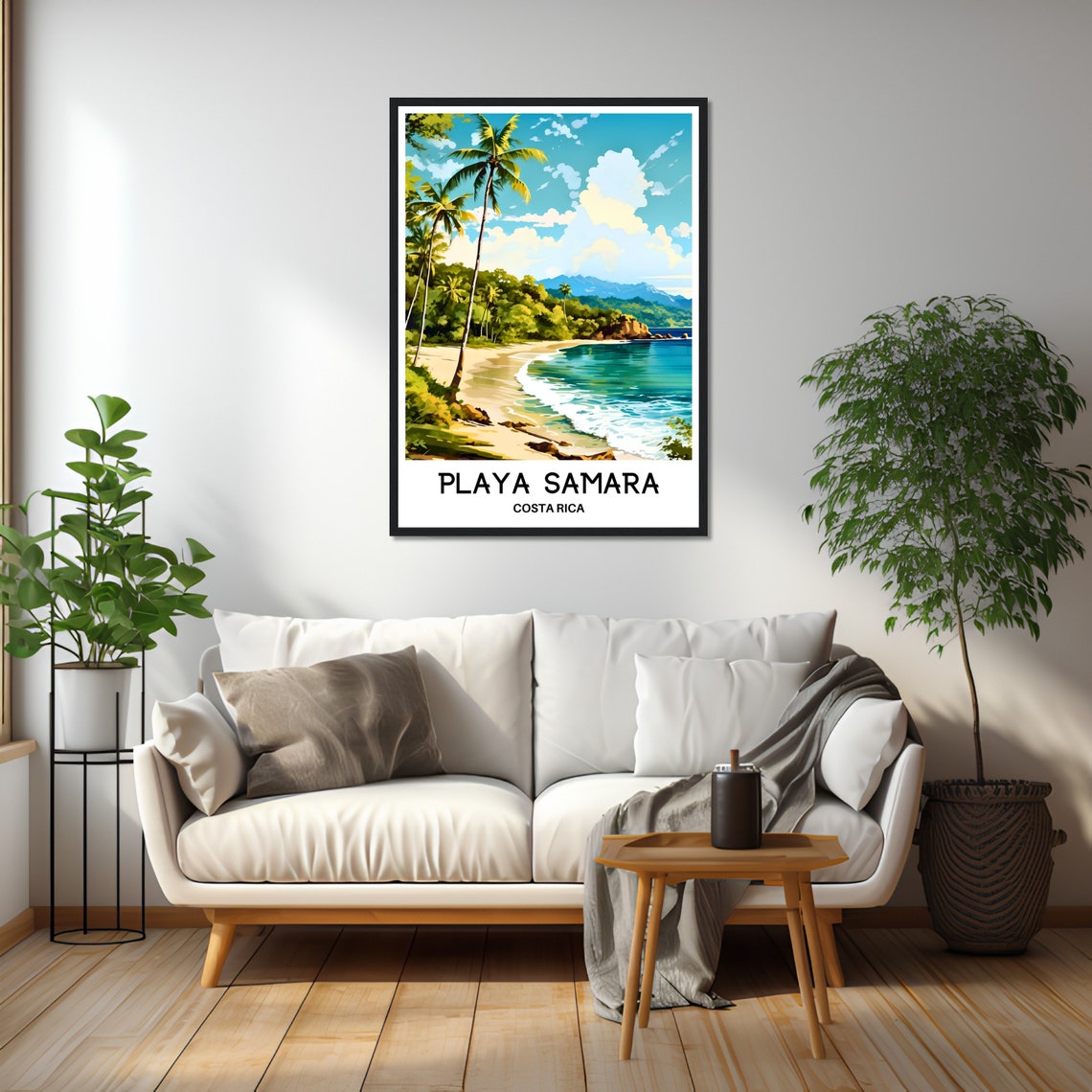 Playa Samara Costa Rica Palm Beach Pacific Waves Travel Poster - Image 2