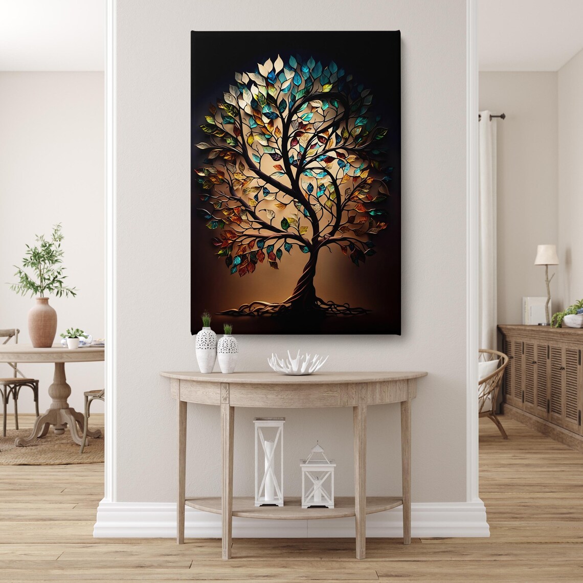 Tree Of Life Modern Inspiring Wall Art Print, Tree - Image 3