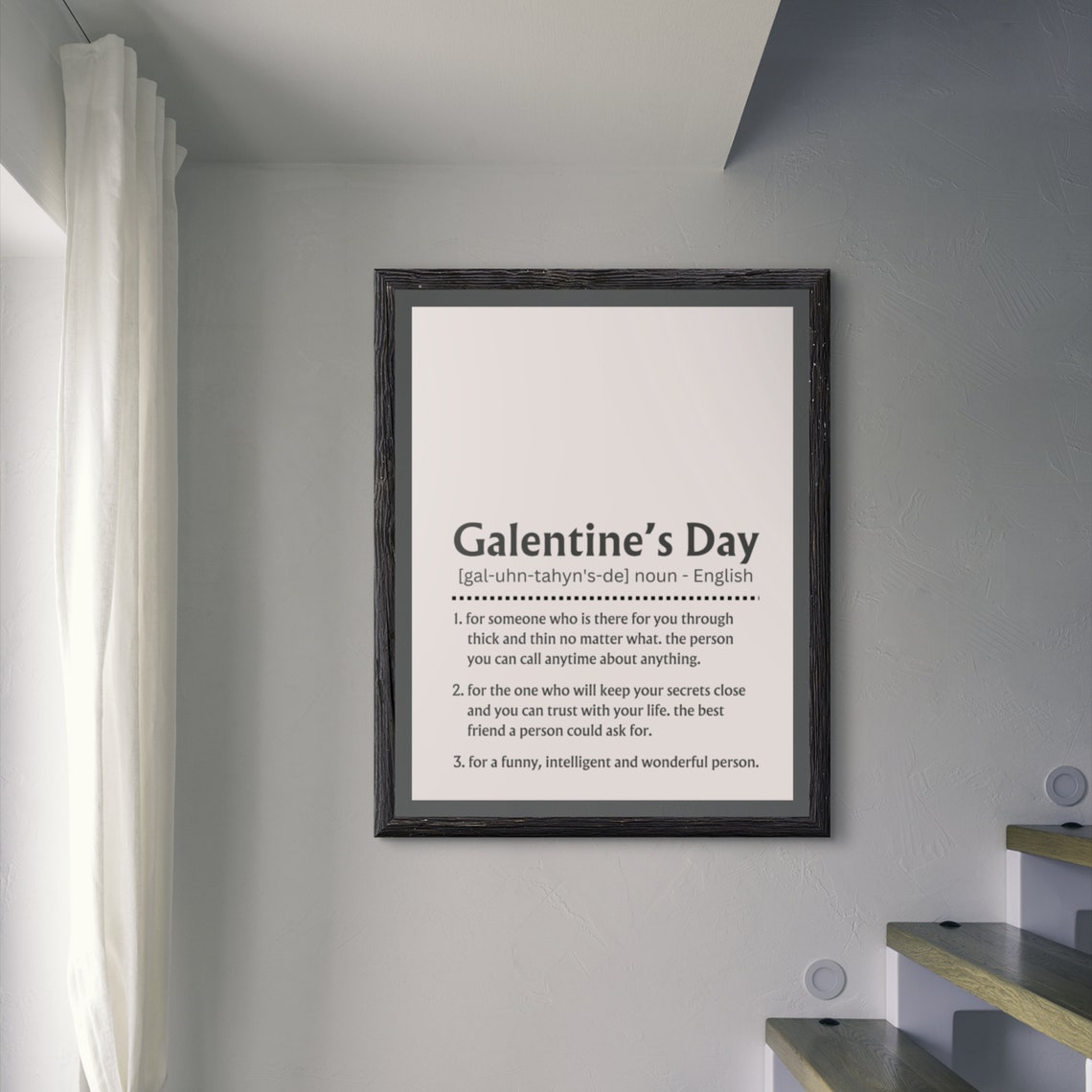 Galentines Day Definition Sign Best Friend Gift For Her Poster - Image 9