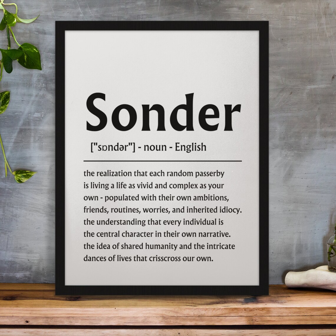 Sonder Definition Minimalist Poster, Word Art Print - Image 3