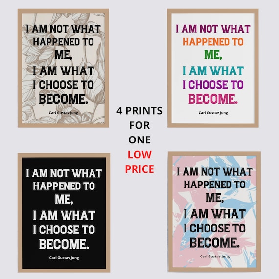 I Am Not What Happened To Me Carl Gustav Jung Set Of 4 Poster