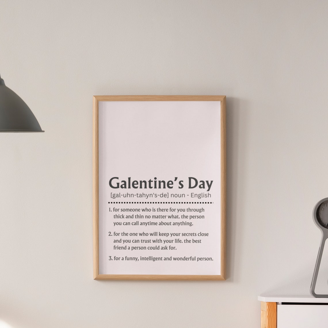 Galentines Day Definition Sign Best Friend Gift For Her Poster - Image 4