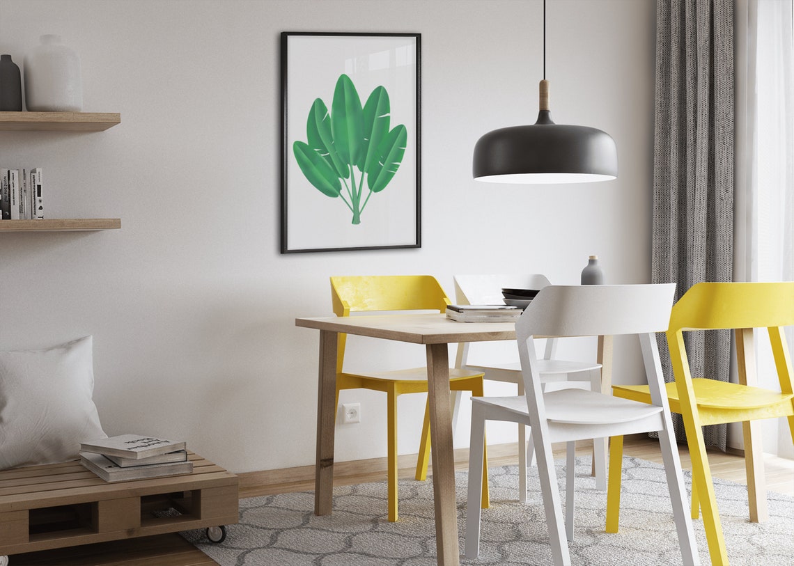 Banana Leaves Cluster Tropical Green Botanical Wall Decor Poster - Image 5