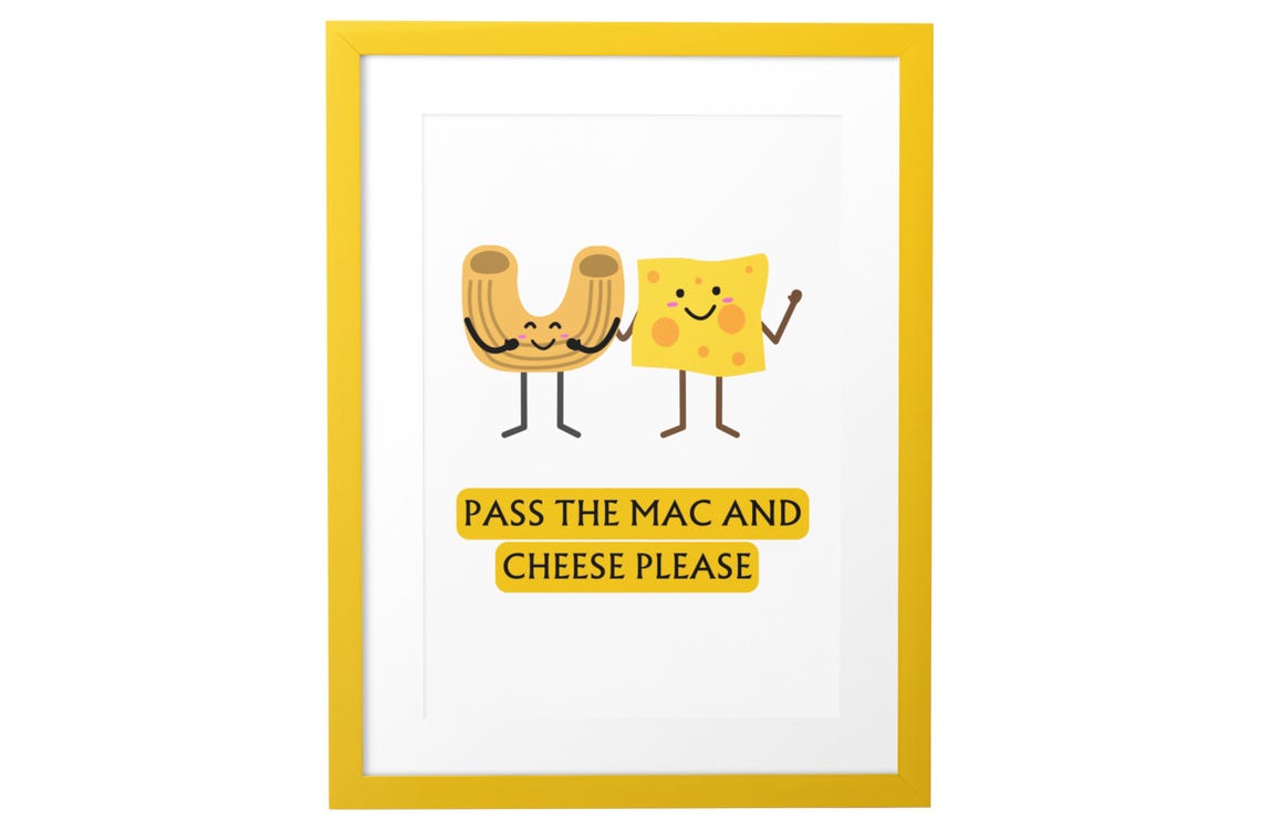 Cute Thanksgiving Decor Dining Room Wall Art Mac And Cheese Thanksgiving Print Dinning Area Thanksgiving Decorations Artwork - Image 7