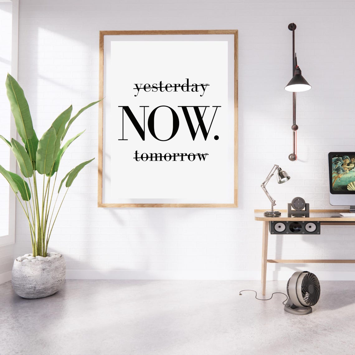 Yesterday Now Tomorrow Live In The Moment Mindfulness Quote Poster - Image 6
