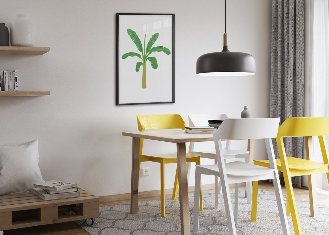 Banana Palm Tree Tropical Botanical Illustration Wall Decor Poster - Image 2