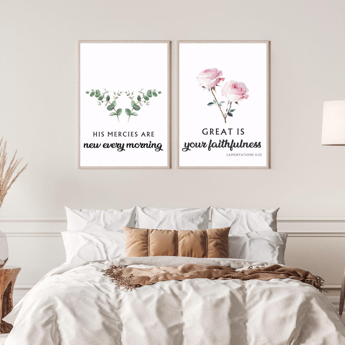 Bible Verse Wall Art Lamentations 323 Scripture Artwork His Mercies Are New Quote Print 5x7 8x10 16x20 18x24 20x24 - Image 3