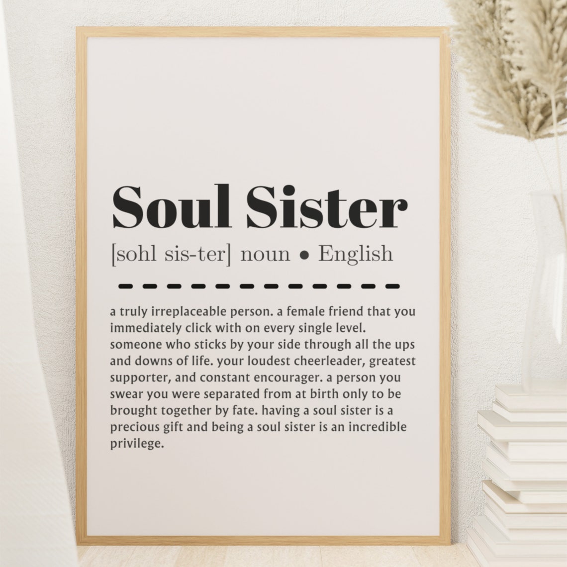 Soul Sister Definition Bestie Gift Soul Sister Print Bestie Birthday Gift Friendship Gifts Gifts For Her Bday Gifts - Image 6