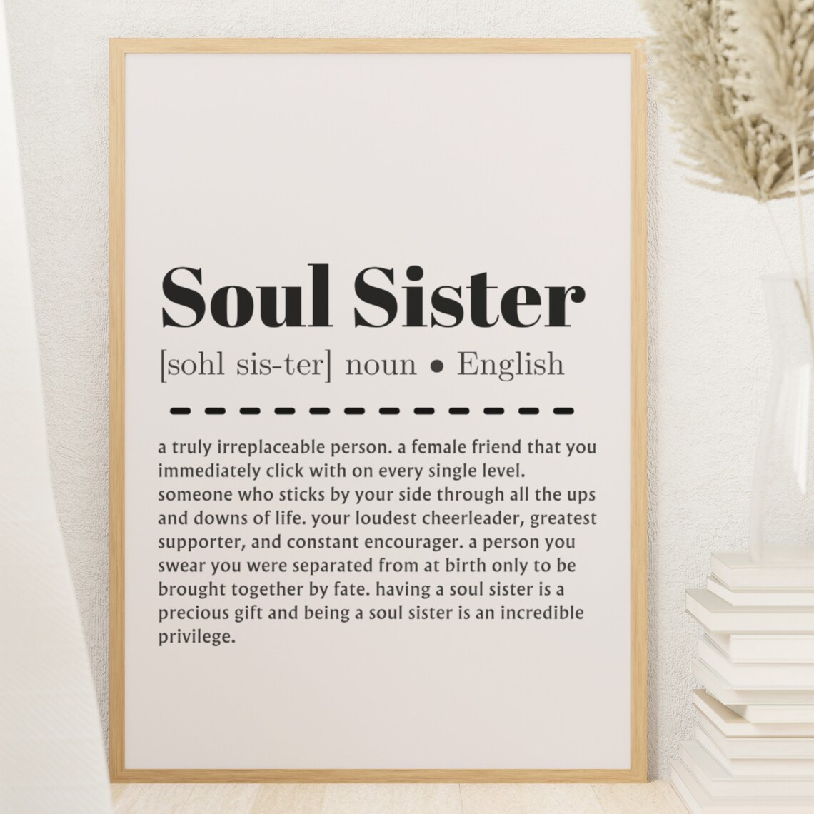 Soul Sister Definition Friendship Gift Best Friend Decor Poster - Image 6