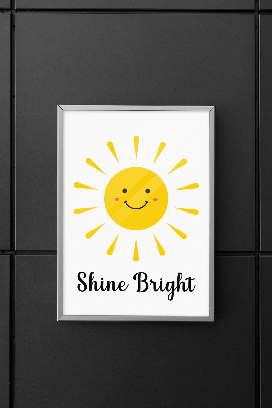 Shine Bright Print Poster Art Smile Sun Gift For A Friend Girlfriend - Image 3