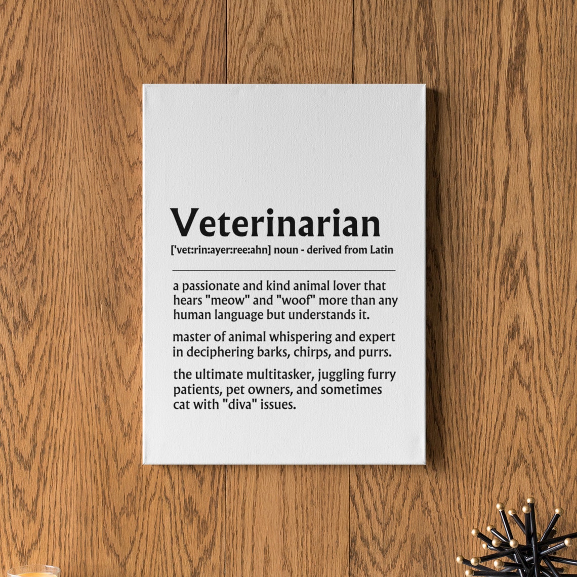 Veterinarian Funny Definition Animal Whisperer Office Gift Poster - Image 6