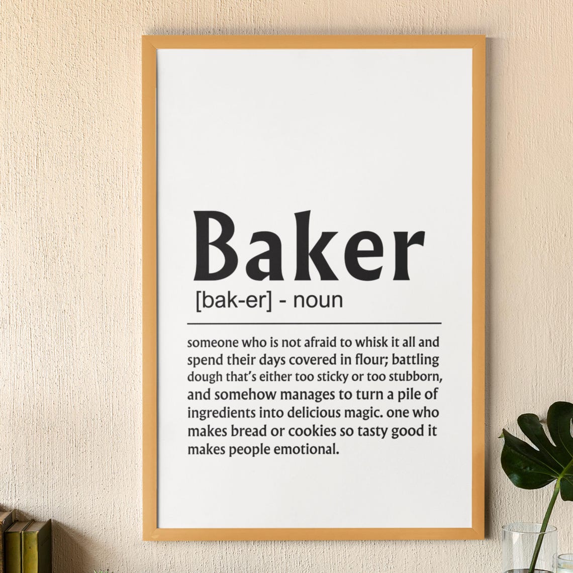 Baker Definition Funny Cooking Quote Kitchen Gift Wall Poster - Image 3