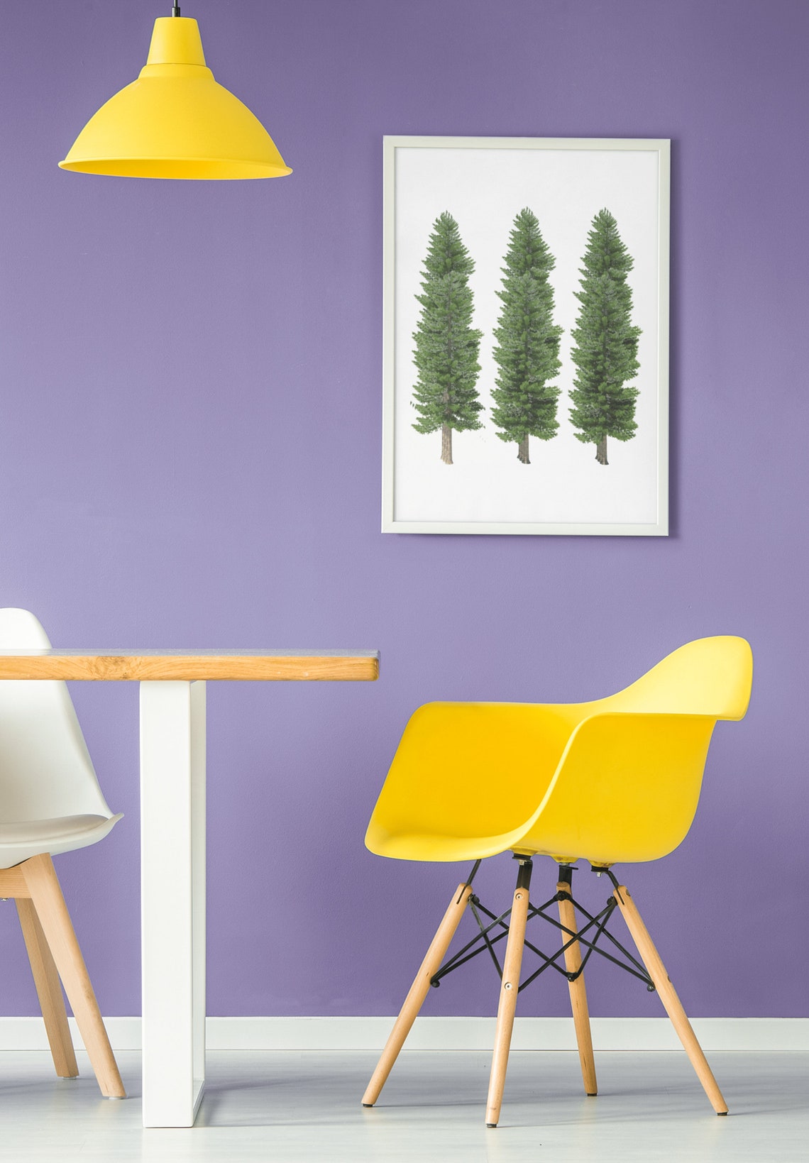 Pine Tree Print Woodland Nursery Decor Forest Nursery Wall Art - Image 2