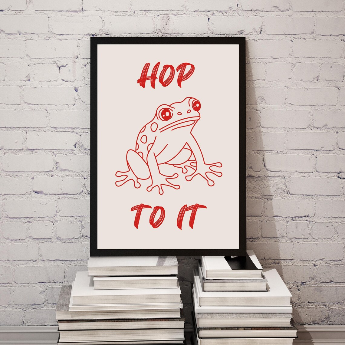 Minimalist Frog Print Funny Frog Art Toad Wall Artwork Trendy Frog Poster Cute Frog Positive Motivation Art - Image 7