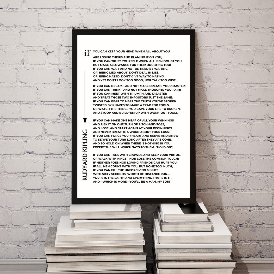 Rudyard Kipling If Poem Full Text Vintage Classic Literary Poster - Image 7