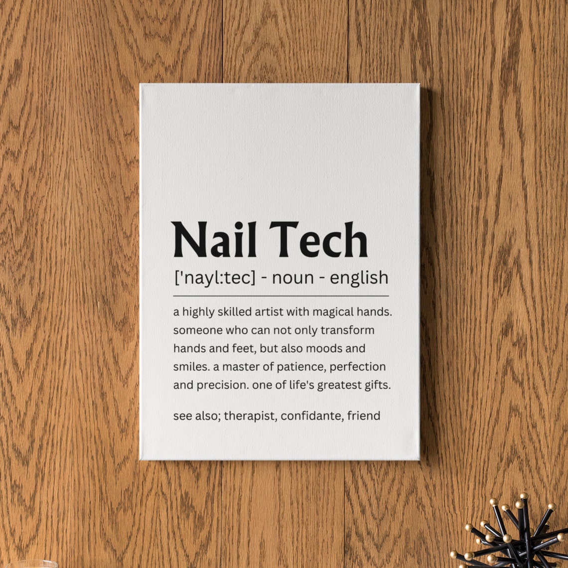 Nail Tech Definition Gift Nail Technician Appreciation Quote Poster - Image 6