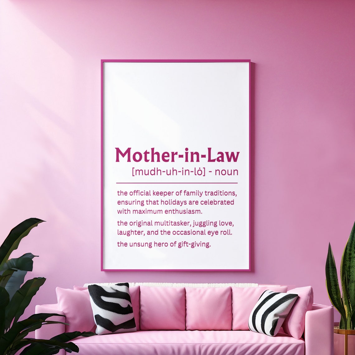Mother In Law Definition Gift Appreciation Keepsake Decor Poster - Image 7
