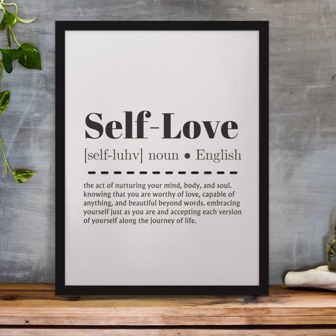 Self-Love Dictionary Definition Self Care Quote Poster for Her - Image 3