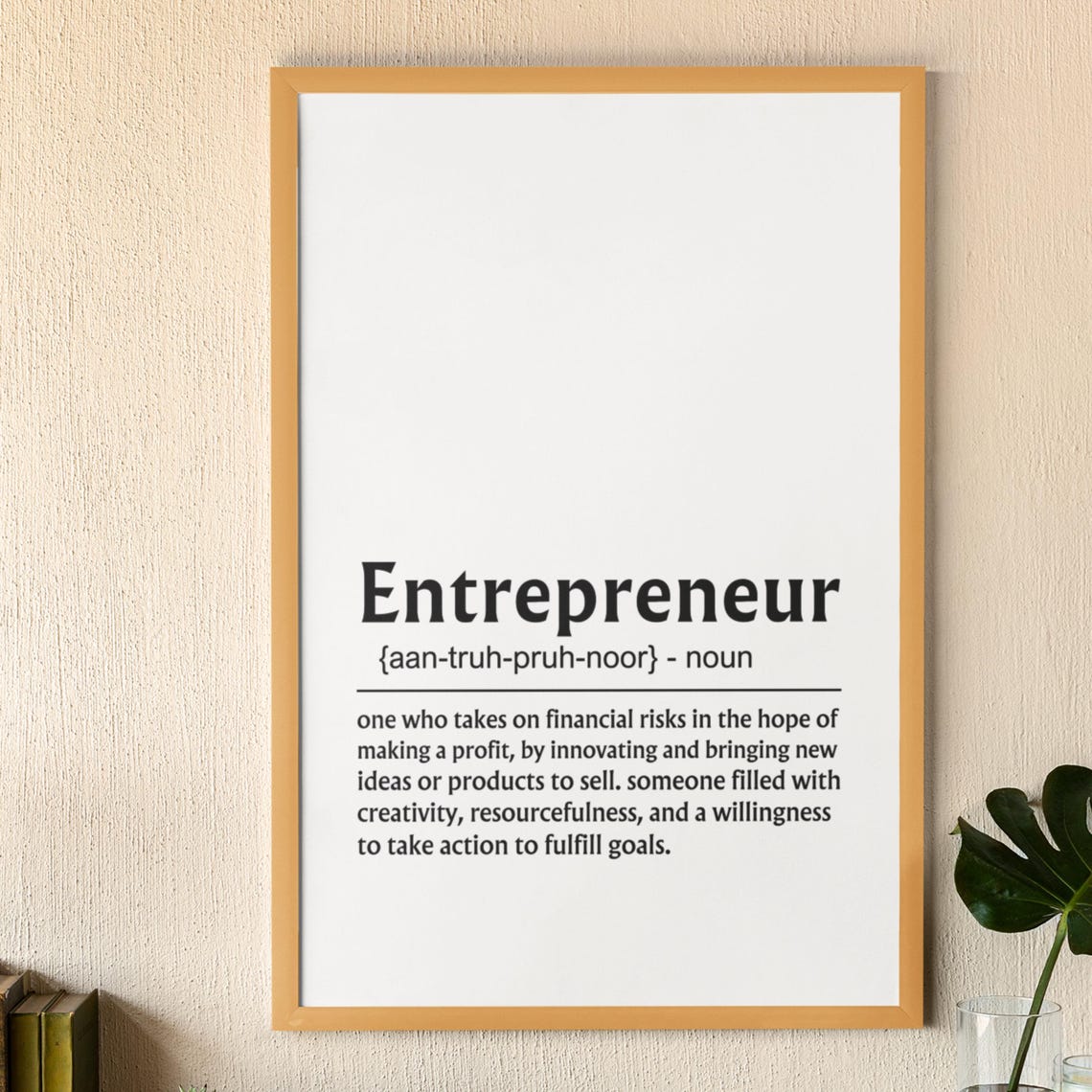 Entrepreneur Definition Dictionary Meaning Business Office Poster - Image 3